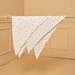 2 langes écrus en gaze de coton