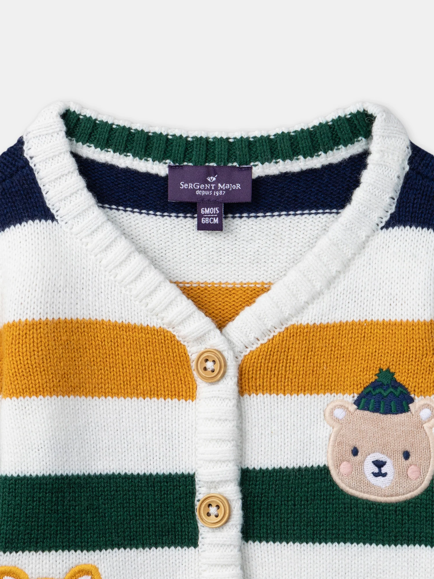 Gilet rayé patchs animaux – Image 6