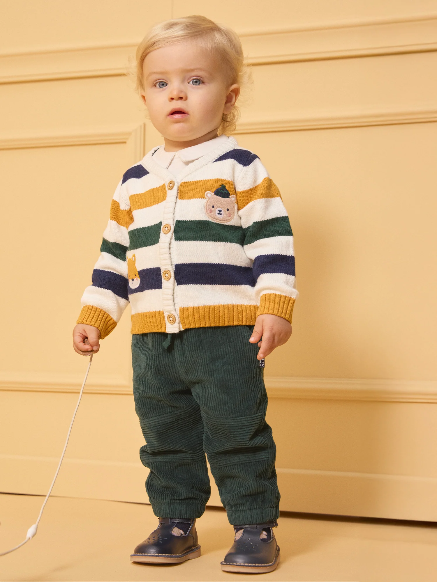 Gilet rayé patchs animaux – Image 5