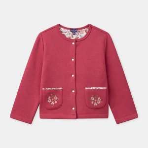 Cardigan rose framboise Fille