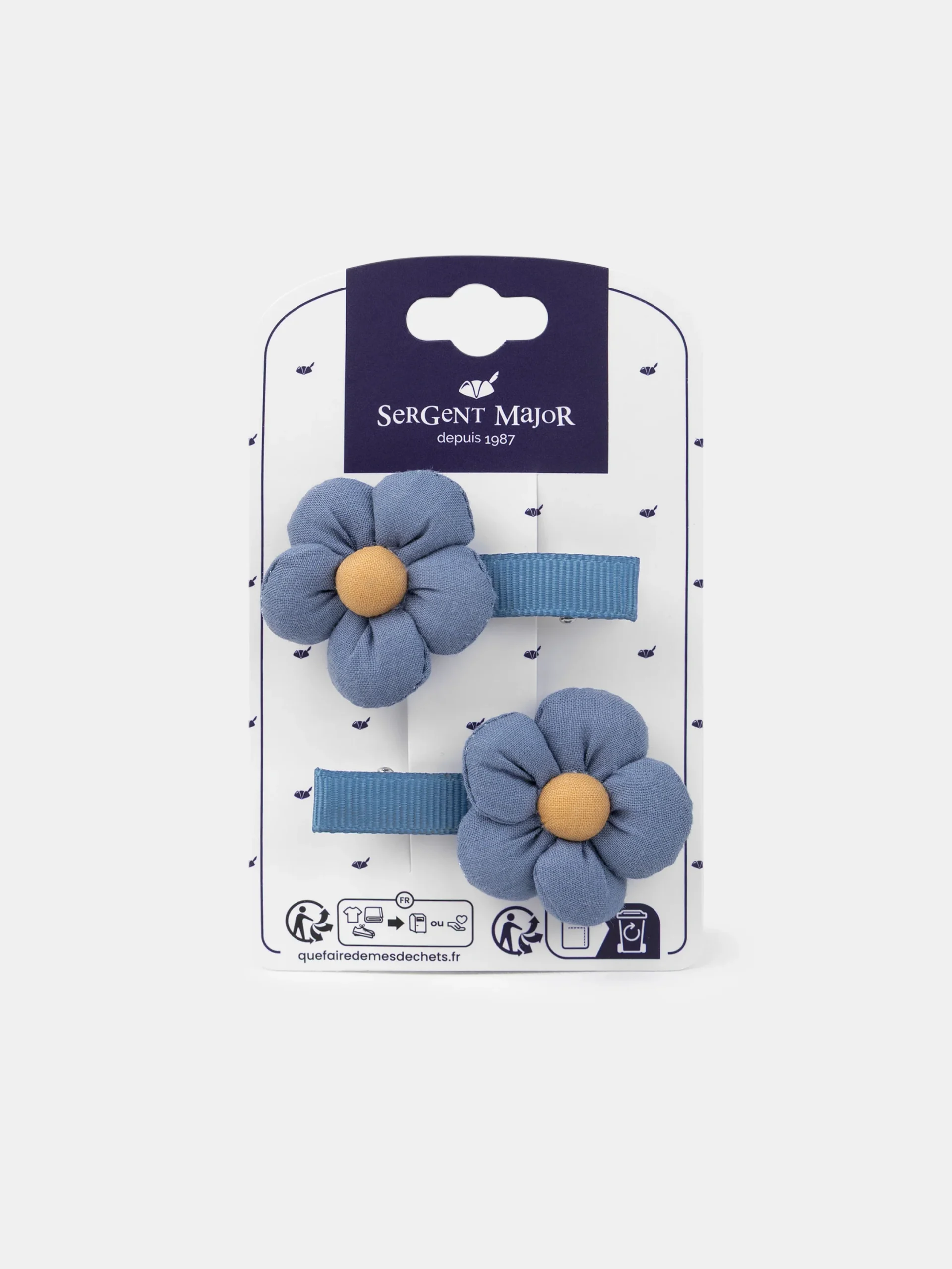 2 barrettes à fleurs bleue Fille – Image 4
