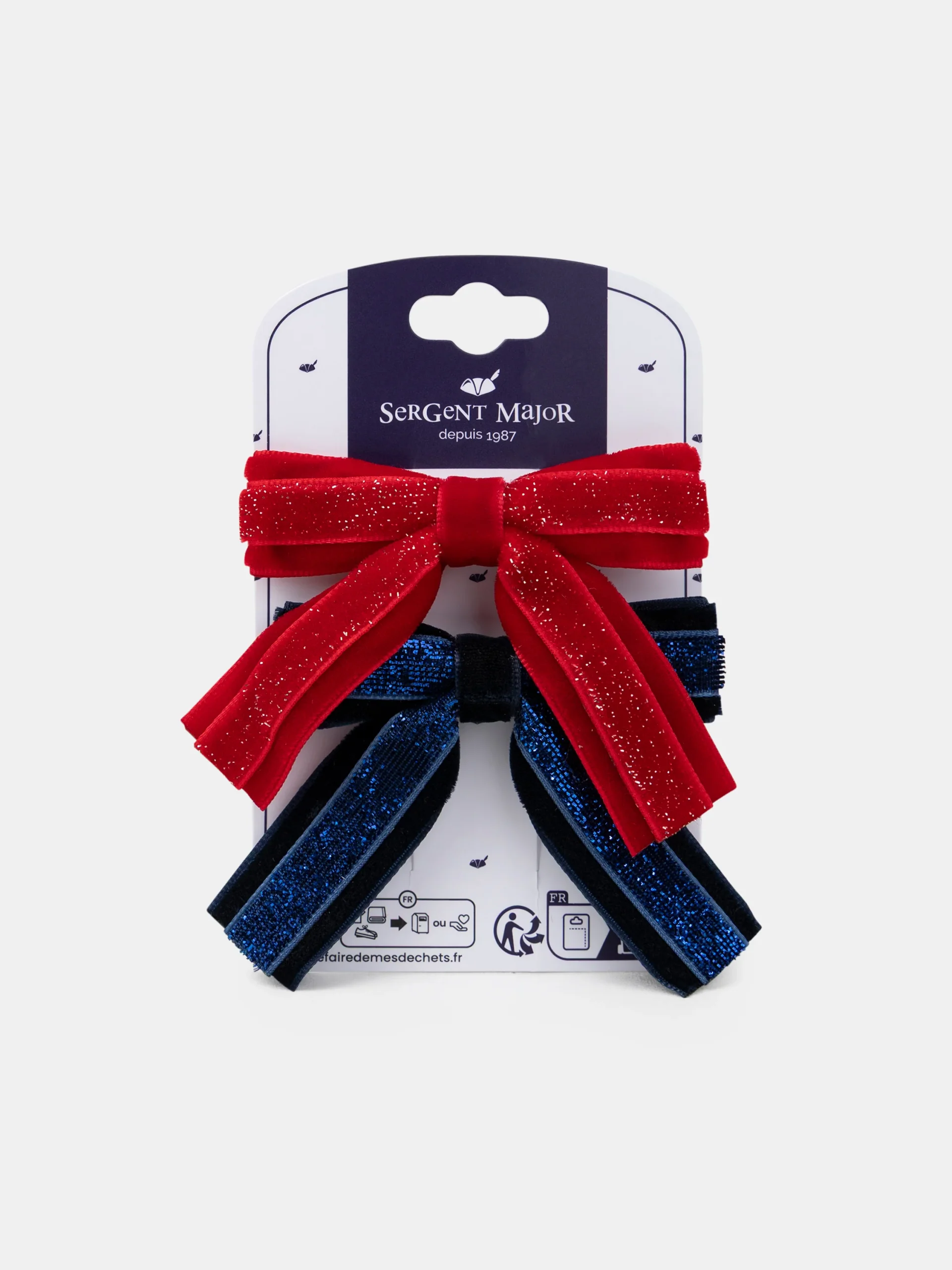 2 barrettes bleues ou rouges pailletés Fille – Image 5