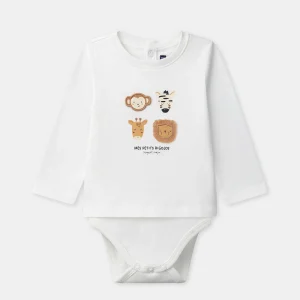 Body écru imprimé animaux Bébé Garçon