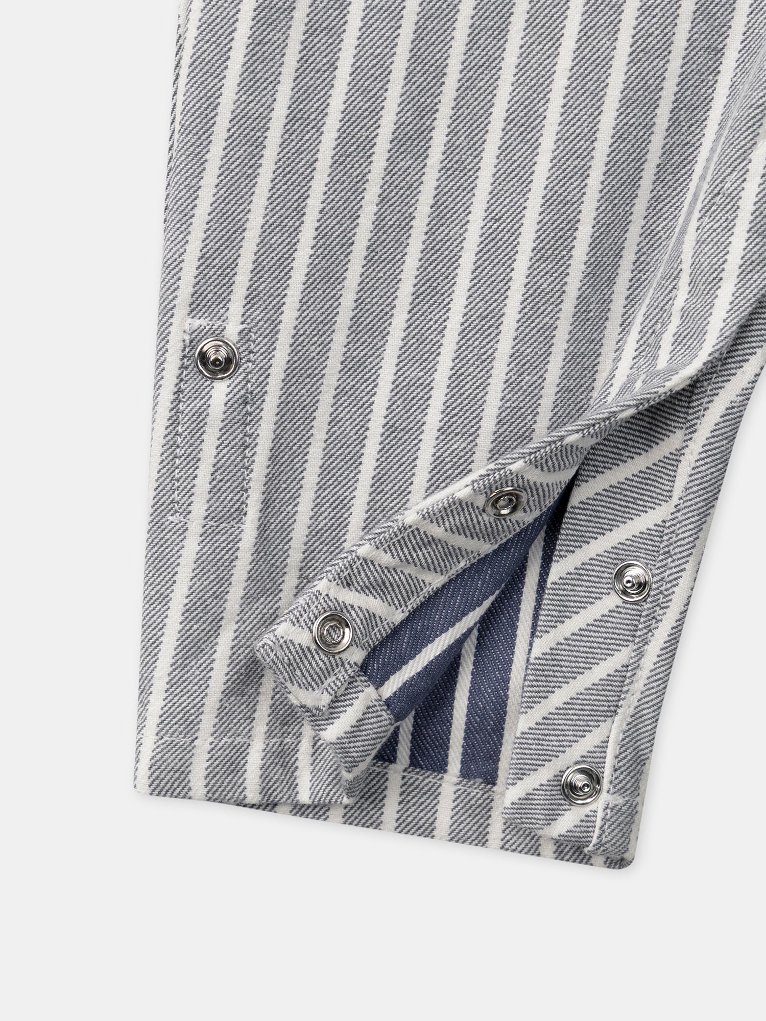 Salopette à rayures grises retroussable Bébé Garçon – Image 7