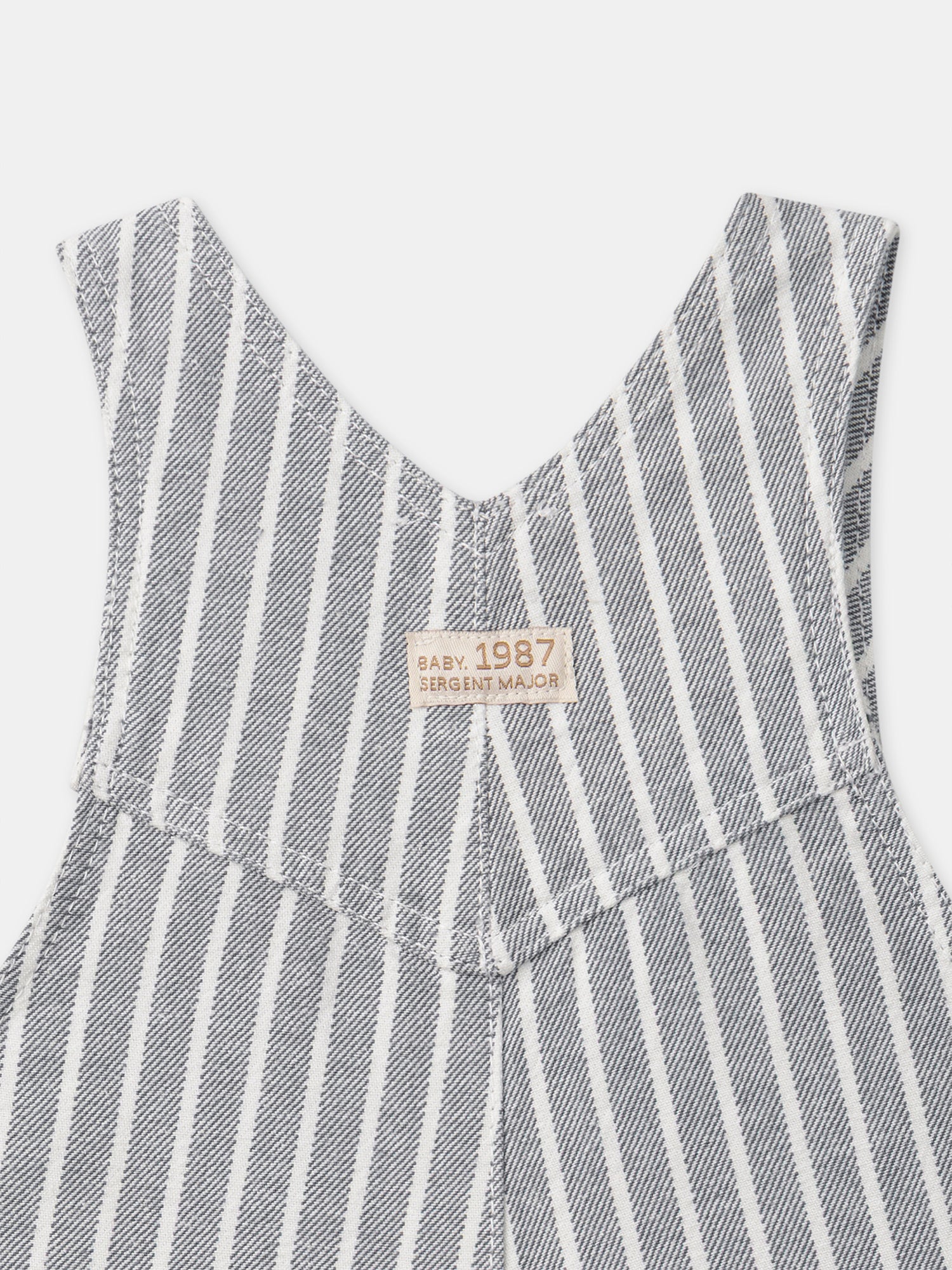 Salopette à rayures grises retroussable Bébé Garçon – Image 8