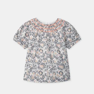Blouse imprimée fleurie Fille