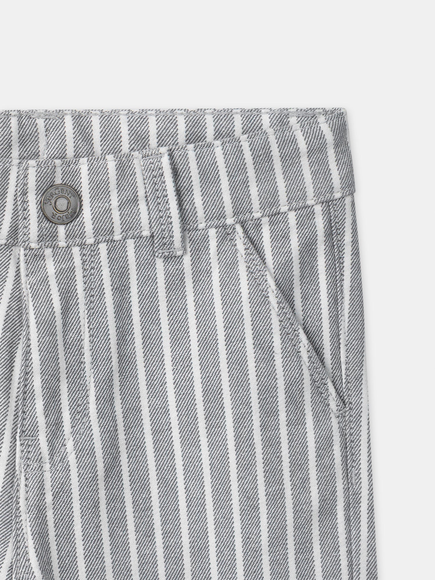Pantalon à rayures grises Garçon – Image 2