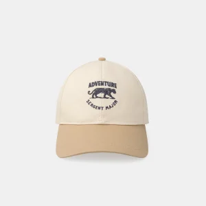 Casquette marron et beige Garçon