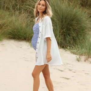 Robe chemise de maternité Bertille