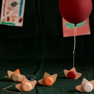 Navire à tirer/pousser en bois