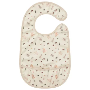 Bavoir bébé 6 mois Forest en coton enduit - Bavoir à poche 24x39 cm