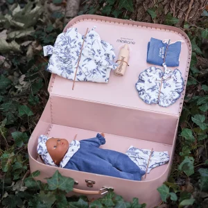 Valise Sidonie - Minikane x Tartine et Chocolat Toile de Jouy bleu