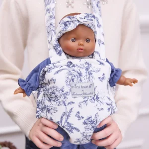 Porte Poupon - Minikane x Tartine et Chocolat Toile de Jouy bleu