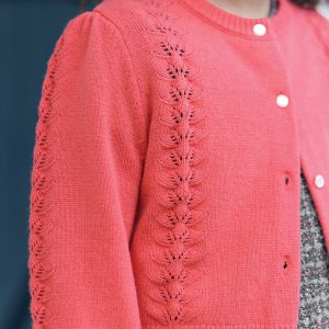 Cardigan - Praline en laine ajourée