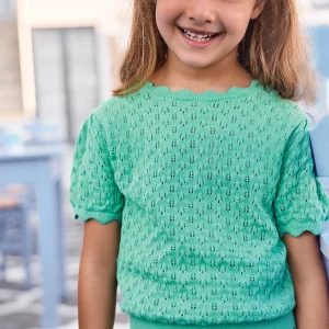 Pull - Vert coton ajouré