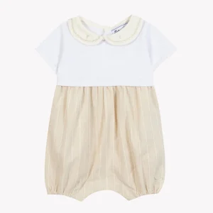 Combinaison courte - Beige rayures