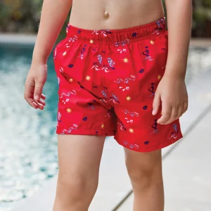 Short de bain - Rouge surfeur