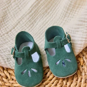 Chaussons Babies - Kaki ajouré