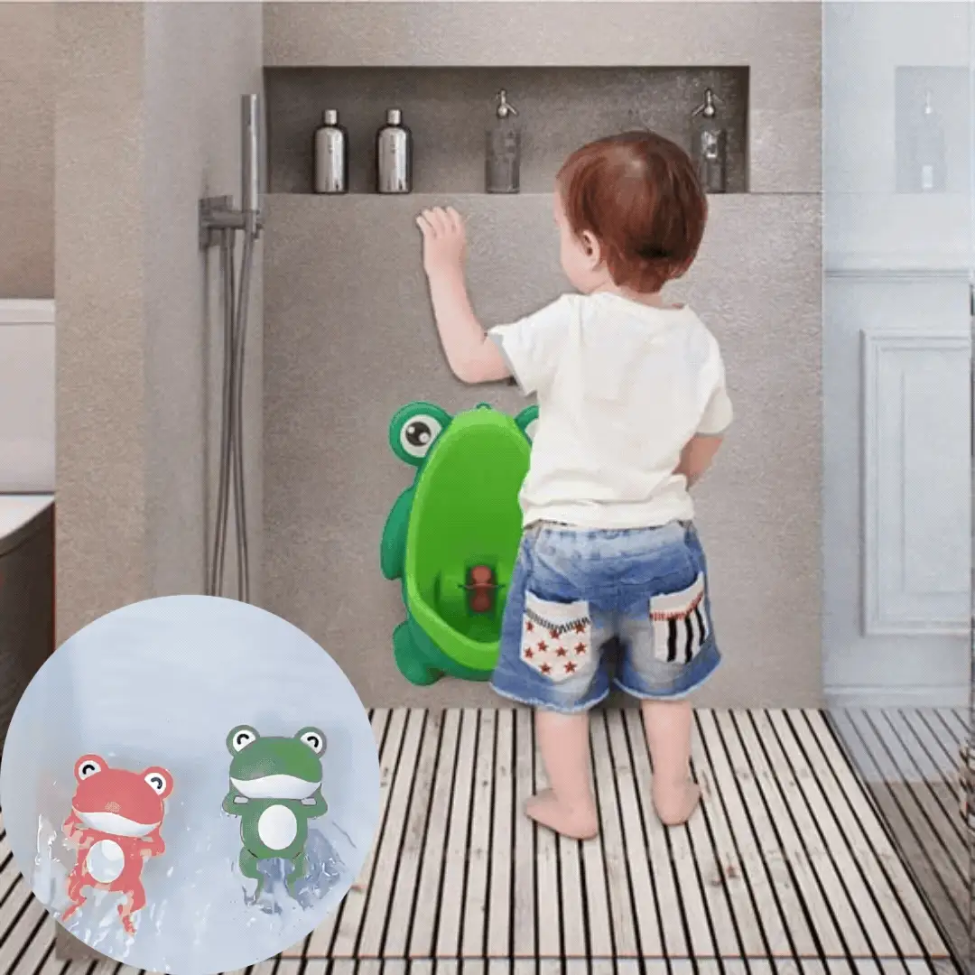 Pot Bebe | urinoir garçon mural grenouille
