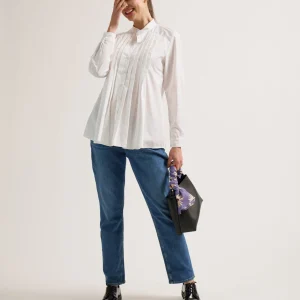 Blouse d’allaitement blanche Ika