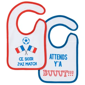 Lot de 2 bavoirs naissance Foot