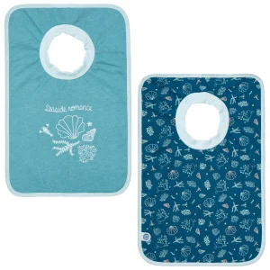 2 bavoirs élastiques 6 mois Seaside Romance - Bavoirs bébé 38x25 cm