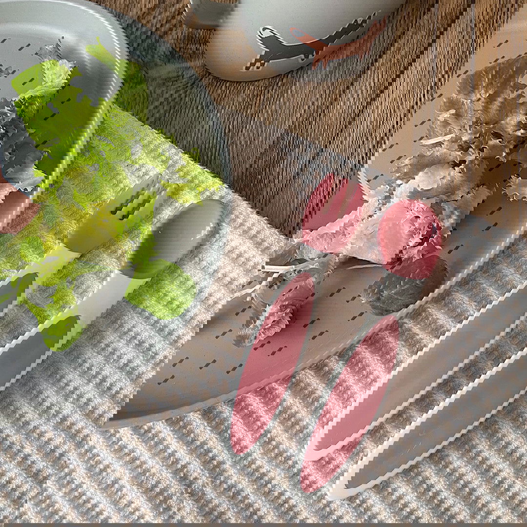 2 couverts bébé Rose ergonomiques - Cuillère bébé et Fourchette bébé 4 mois – Image 2