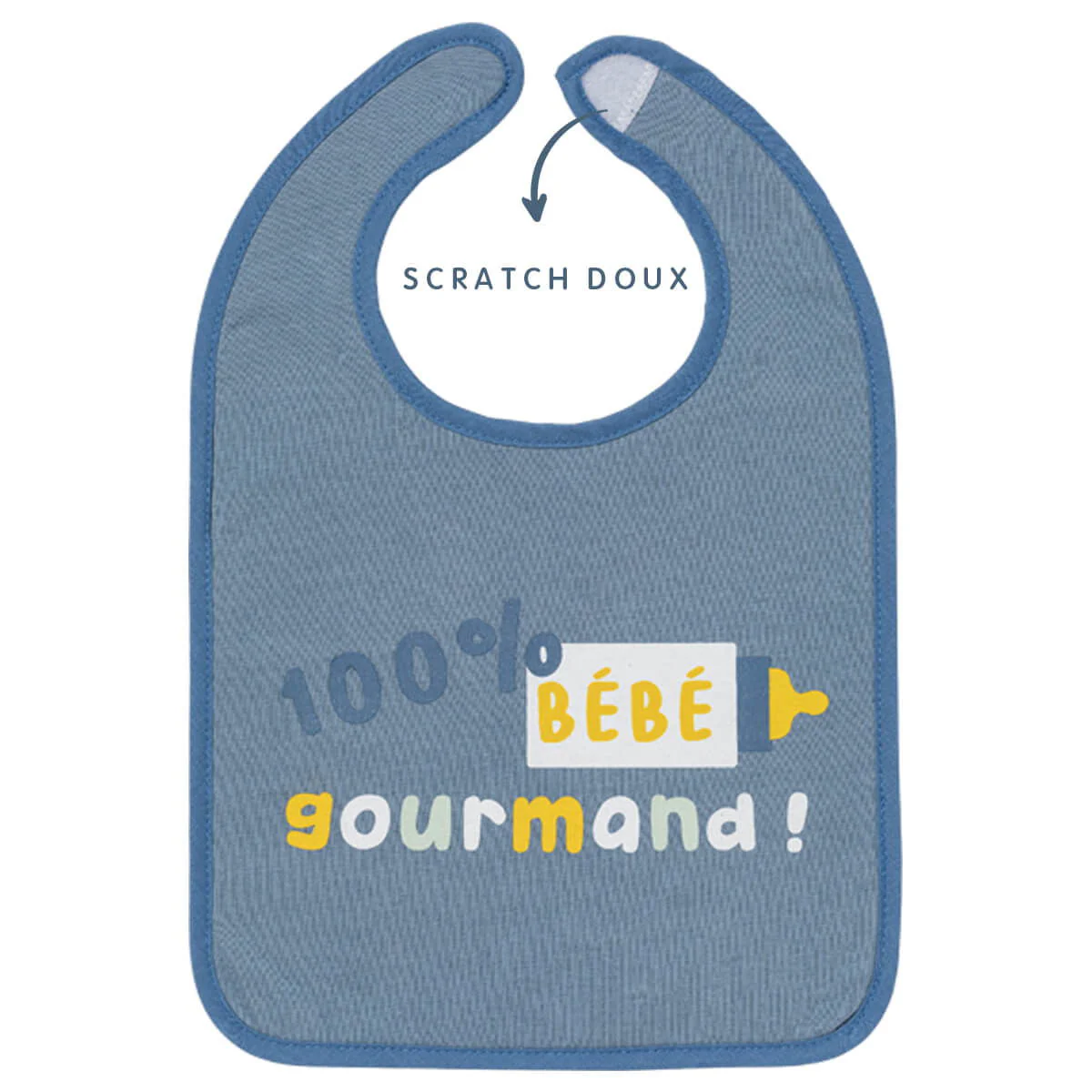 3 bavoirs bébé 6 mois Bébé gourmand - Bavoir à scratch 25x36 cm – Image 6