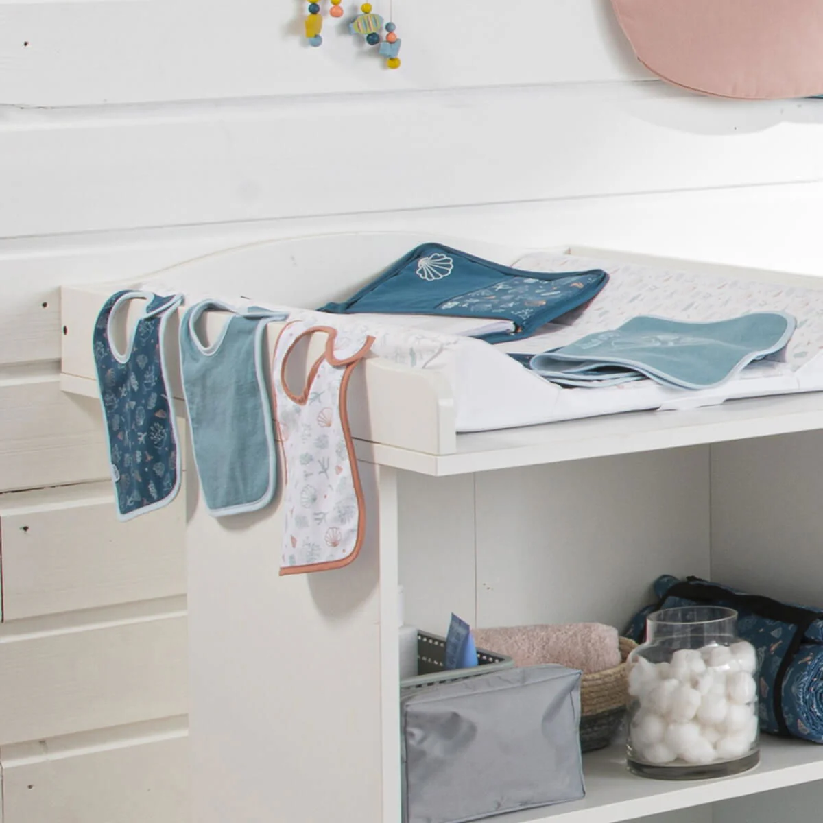 3 bavoirs naissance Seaside Romance - Bavoir bébé à scratch 17x29 cm – Image 2