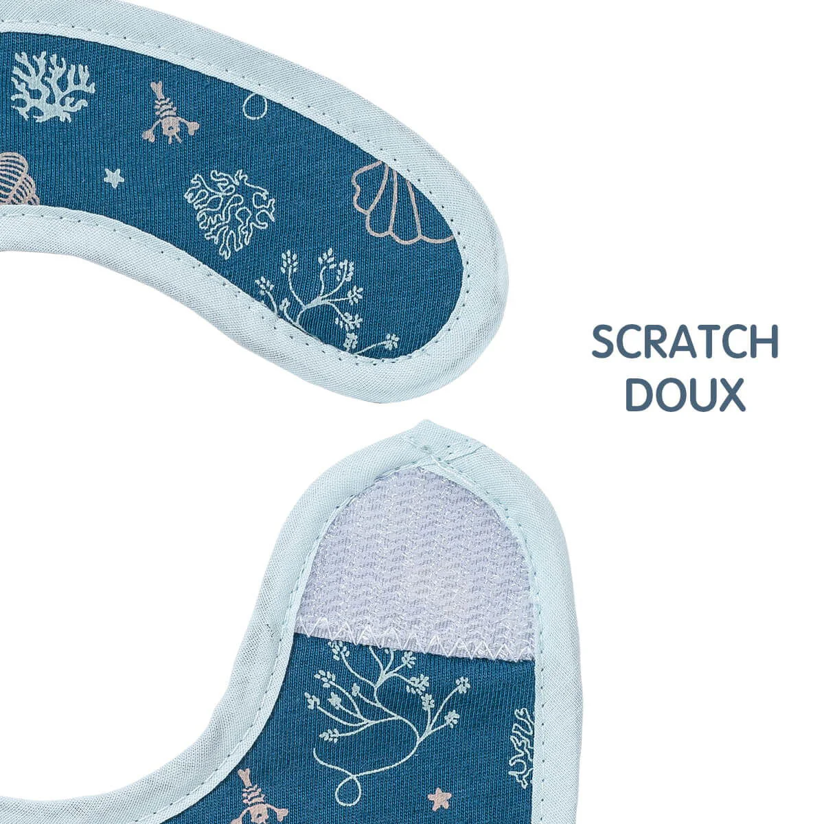 3 bavoirs naissance Seaside Romance - Bavoir bébé à scratch 17x29 cm – Image 6