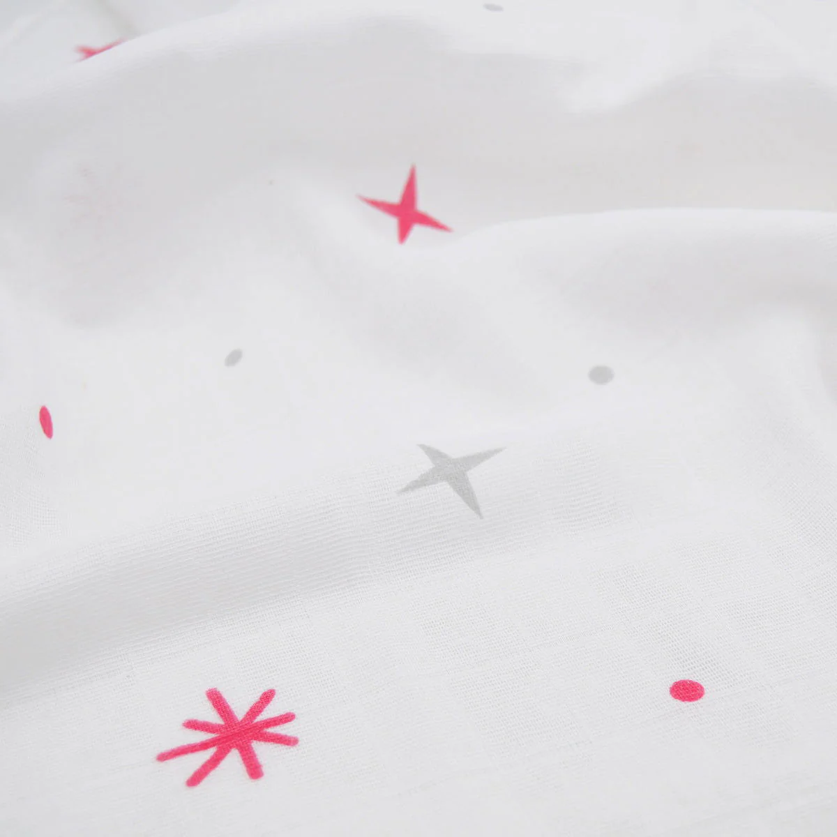 3 langes bébé Étoiles / Gris / Blanc - Lange en coton 70x70 cm – Image 5