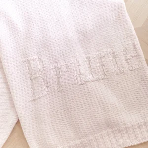 Plaid personnalisé - Laine rose pâle