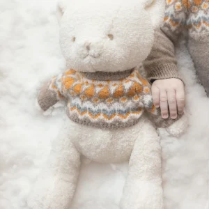 Ourson + Pull - Beige jacquard gaston