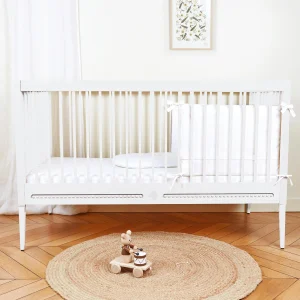 Lit Gustavienne + Matelas - Blanc