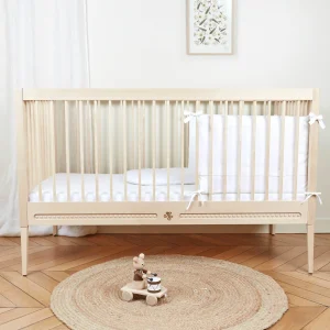 Lit Gustavienne + Matelas - Naturel