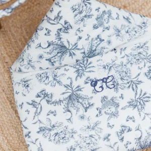 Nid d'ange - Imprimé inspiration toile de jouy bleu