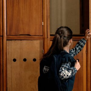 Blouse - Marine à carreaux