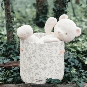Grande panière toile de jouy gris - Mèzamé x Tartine et Chocolat