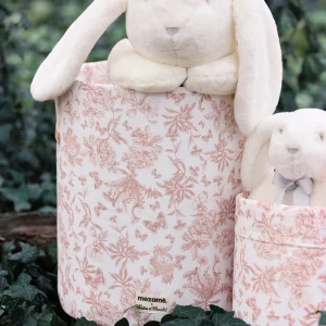 Grande panière toile de jouy rose - Mèzamé x Tartine et Chocolat