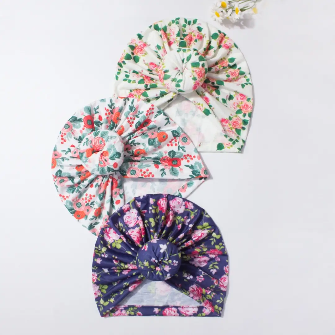 Turban Bébé Bohème à Fleurs – Élégance, Fraîcheur et Douceur pour votre Petite Princesse – Image 3
