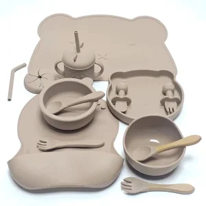 Assiette Bebe | Coffret Repas Bébé Complet en Silicone