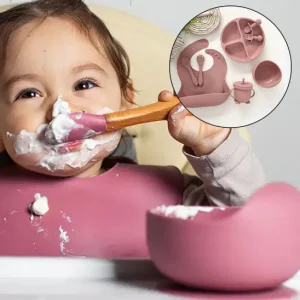 Coffret Repas Bébé Baby-meal™ - Ensemble Vaisselle Silicone 9 Pièces