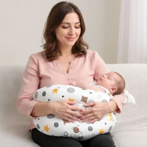 🍼 Coussin Allaitement pour Bébé SoftNest™ – Confort modulable et sûr