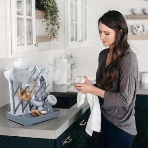 Arbre à Biberons Drip&Go™ – Séchage Vertical et Hygiène Bébé Optimale