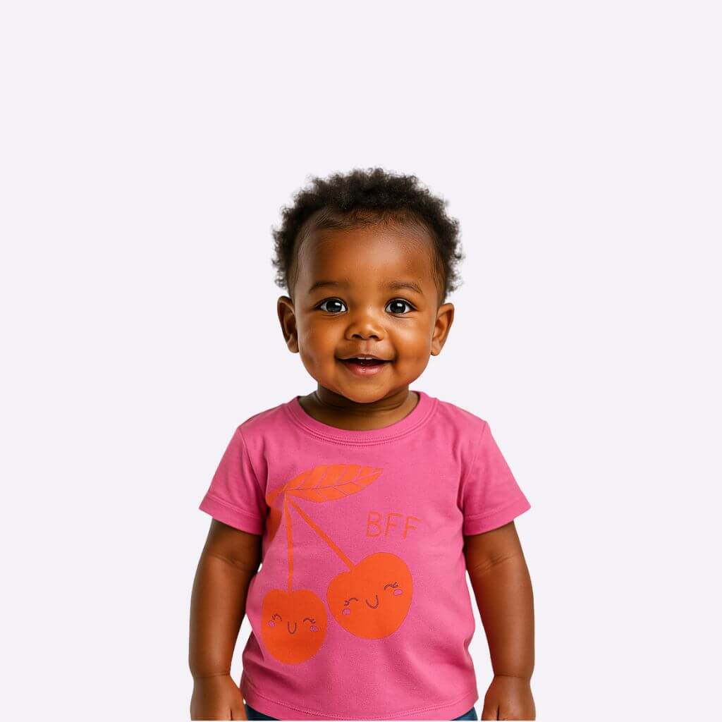T-shirts en Coton Bio Imprimés pour Bébé Blukids F – Image 3