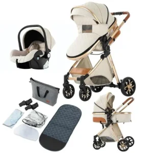 🚗👶 Poussette 3 en 1 Trio Bébé Combinée Siège-Auto Nacelle