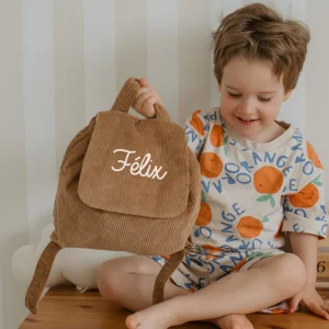 Sac à dos velours côtelé enfant - Look automne