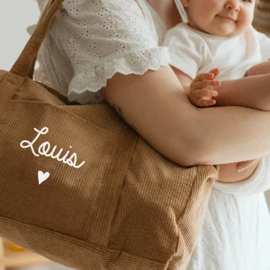 Sac week-end bébé personnalisé – velours côtelé