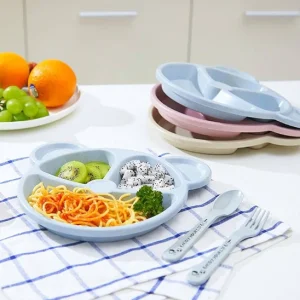 Assiette Bébé Compartimentée 3 Sections - Apprentissage Autonomie Repas