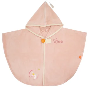 Sortie de bain bébé fille – Cape douce personnalisée au prénom